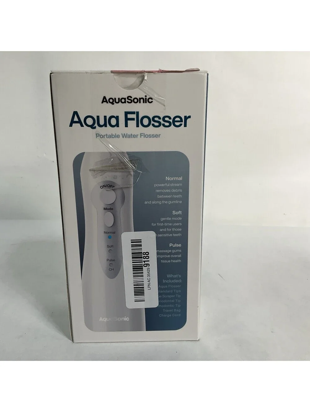 AquaSonic Aqua Flosser Portable Water Flosser 3 Modes Cordless  Rechargeable